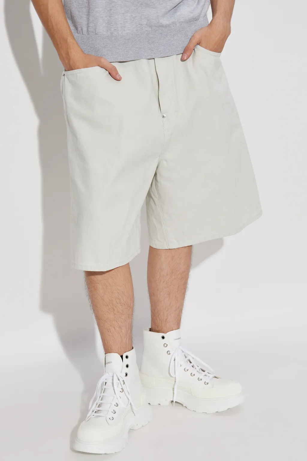 Mid-Rise Denim Shorts