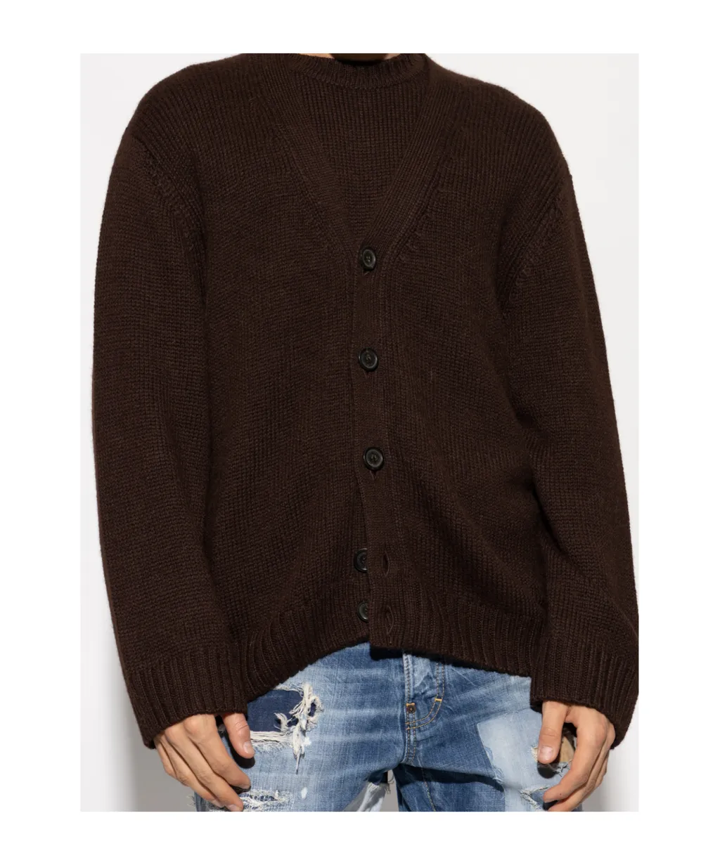 Long-Sleeved Button-Up Cardigan