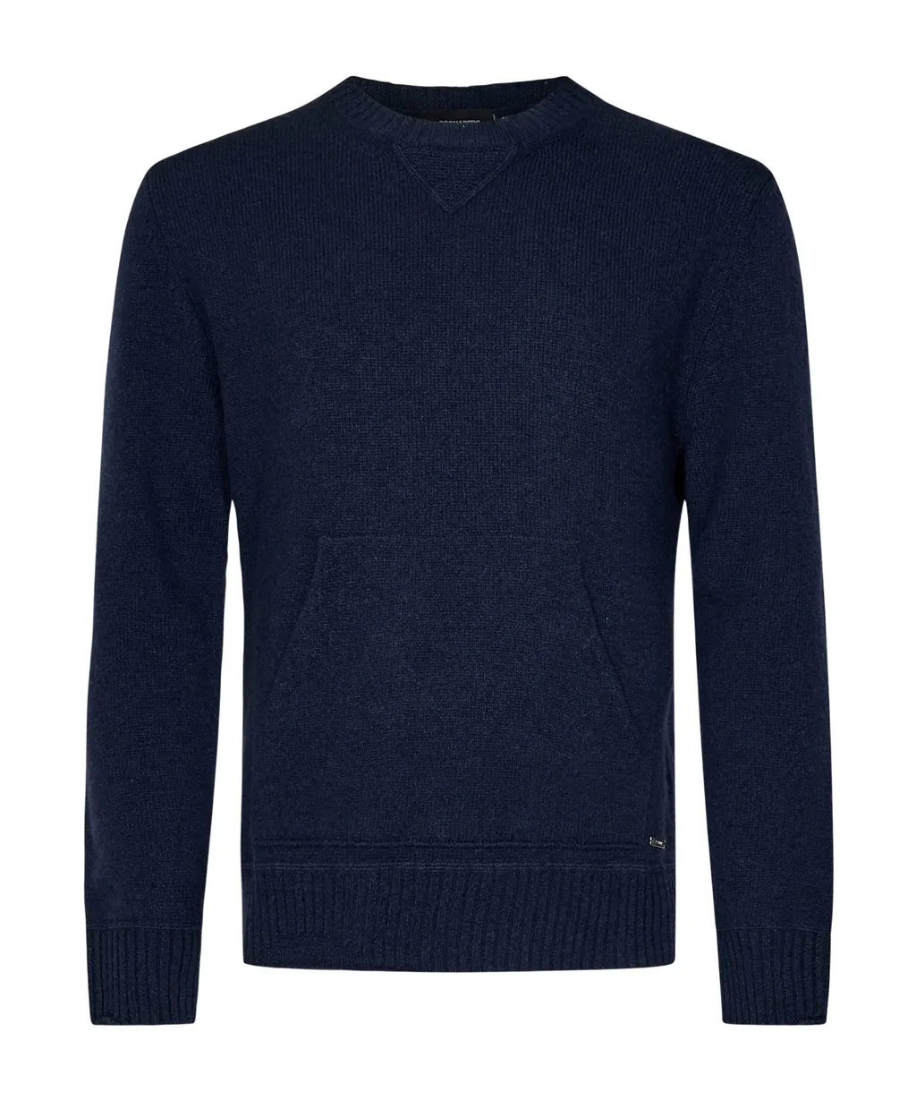 Logo Plaque Crewneck Knitted Jumper
