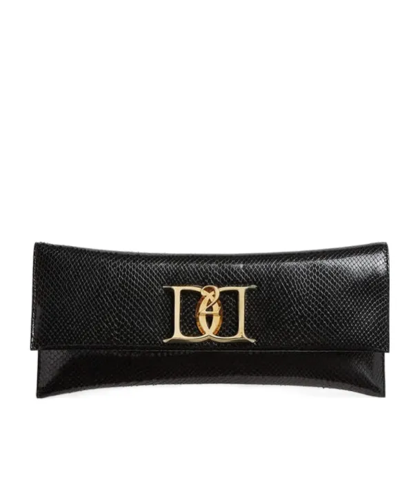 Double D Plaque Clutch Bag