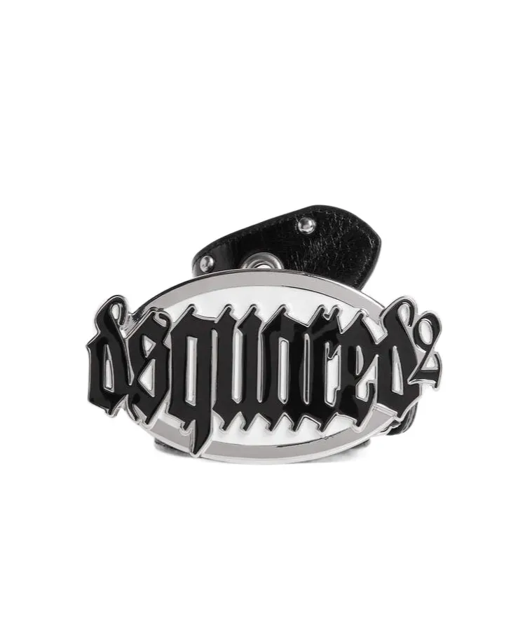 Gothic Logo Buckled Belt