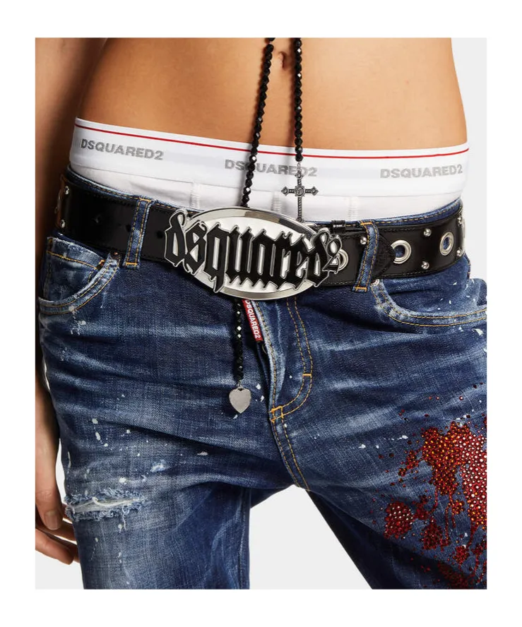 Gothic Logo Buckled Belt
