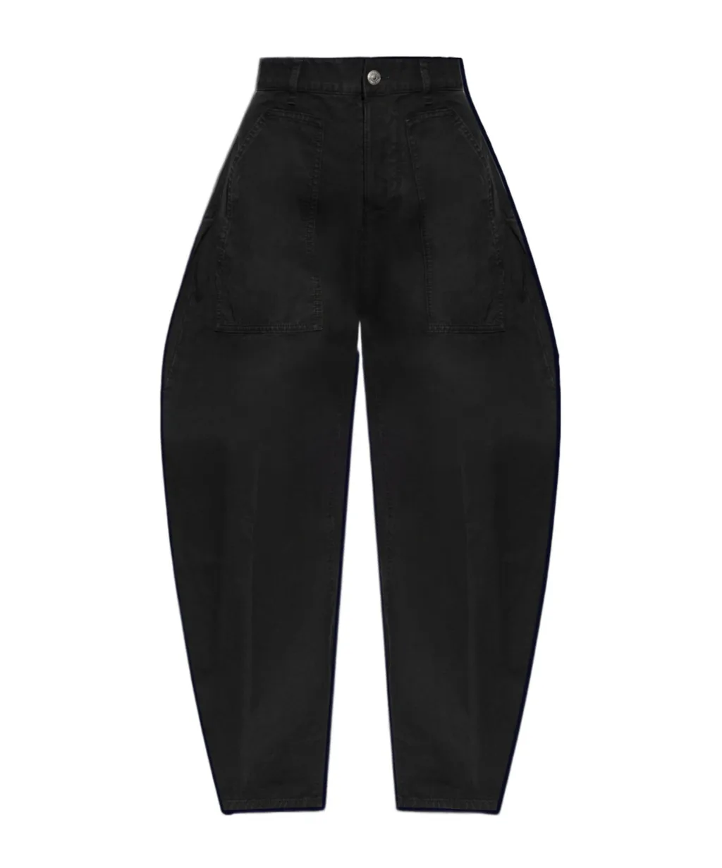 Logo Printed Mid-Rise Trousers