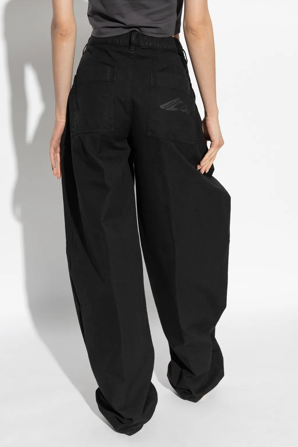 Logo Printed Mid-Rise Trousers