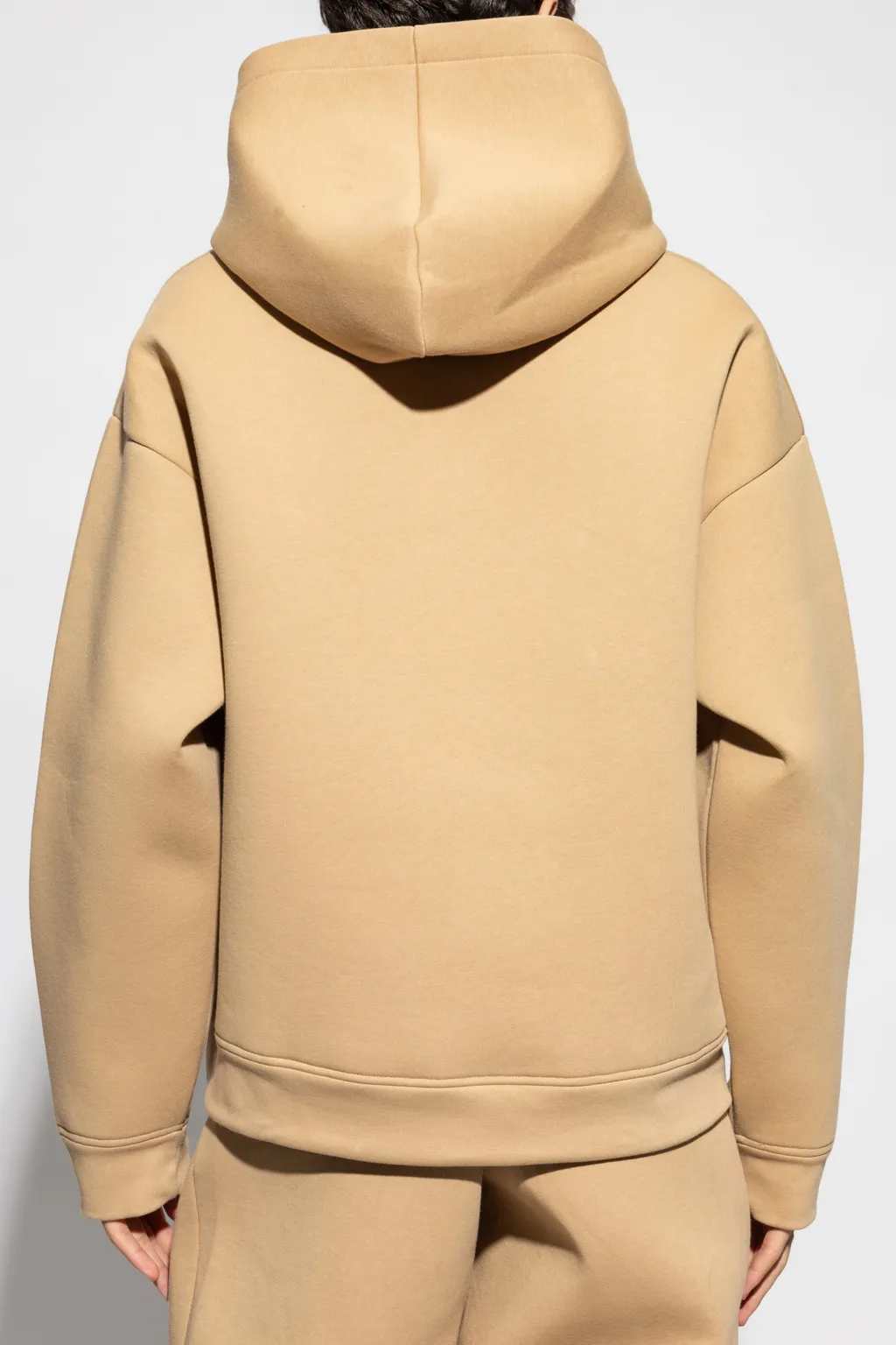 Logo Embossed Long-Sleeved Hoodie