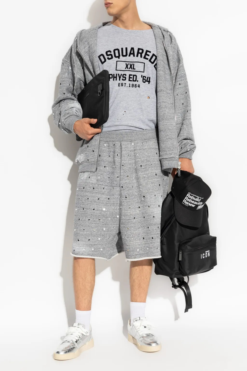 Unbrushed Melange Fleece Shorts