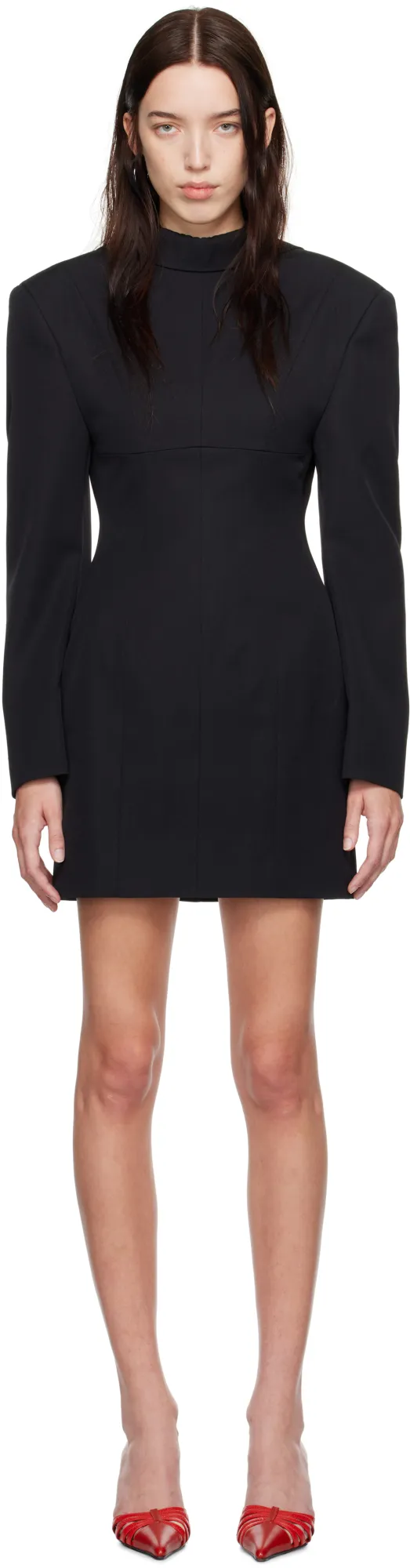 V-Neck Blazer Dress