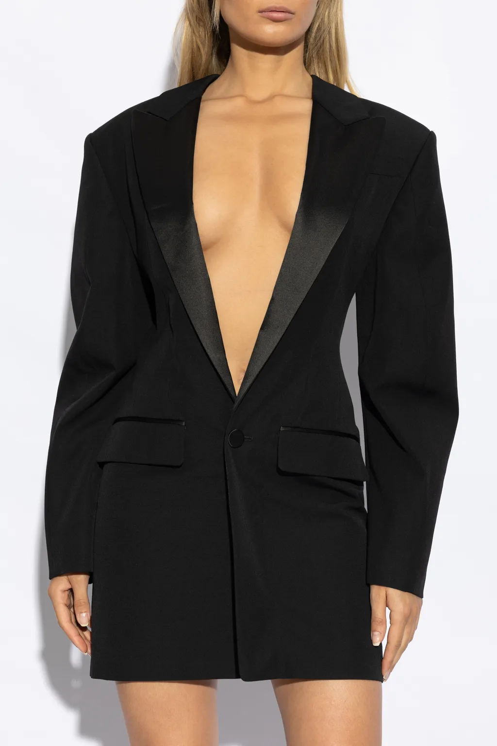 V-Neck Blazer Dress