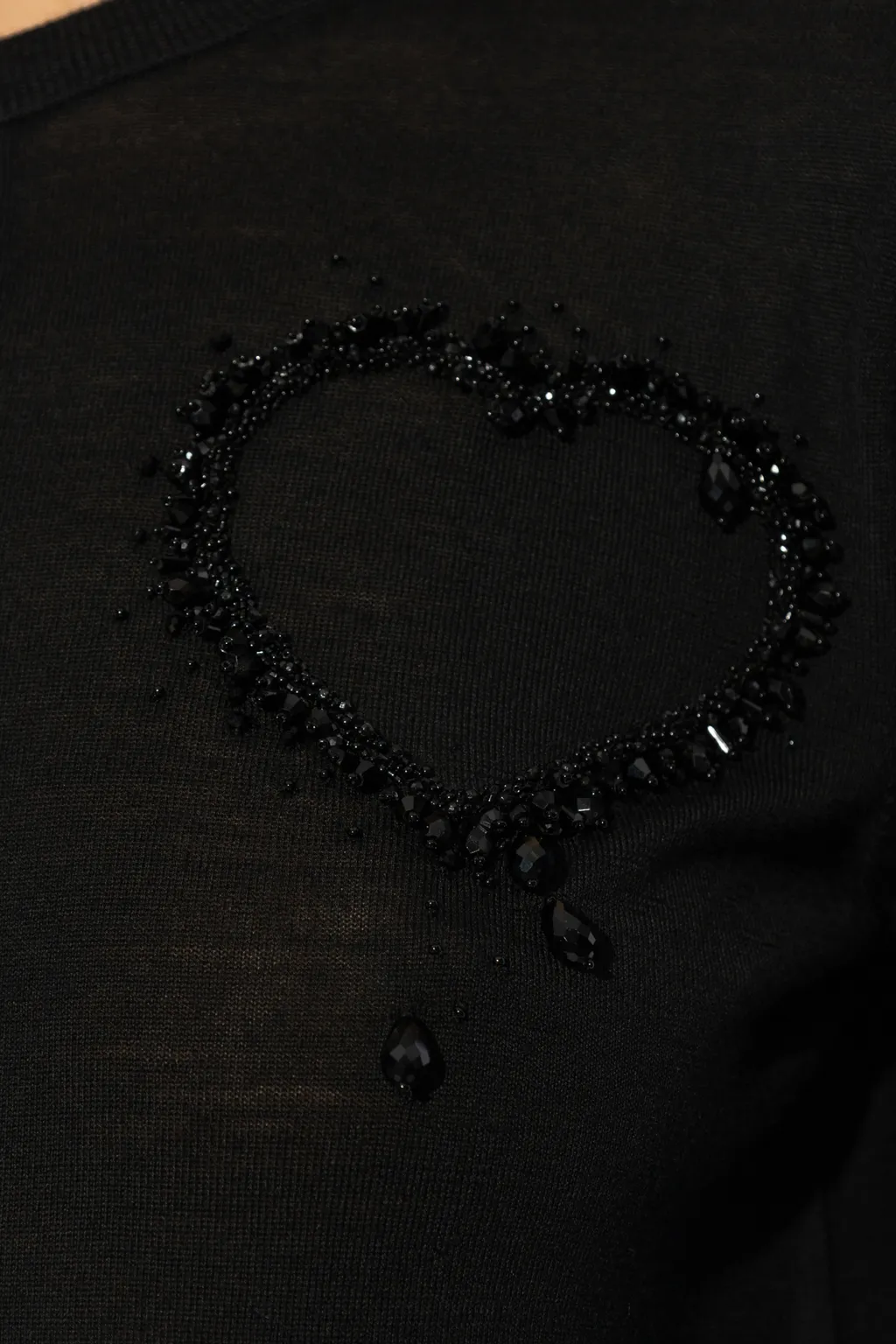Embellished Crewneck Cardigan