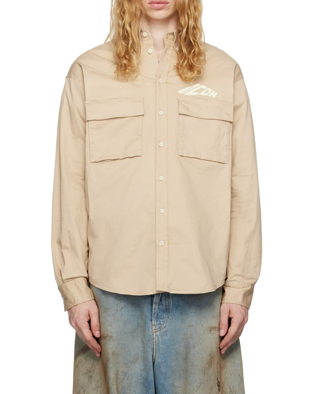 Logo Printed Long Sleeved Shirt