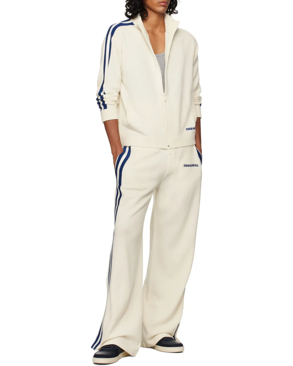 Zipped Knitted Pullover