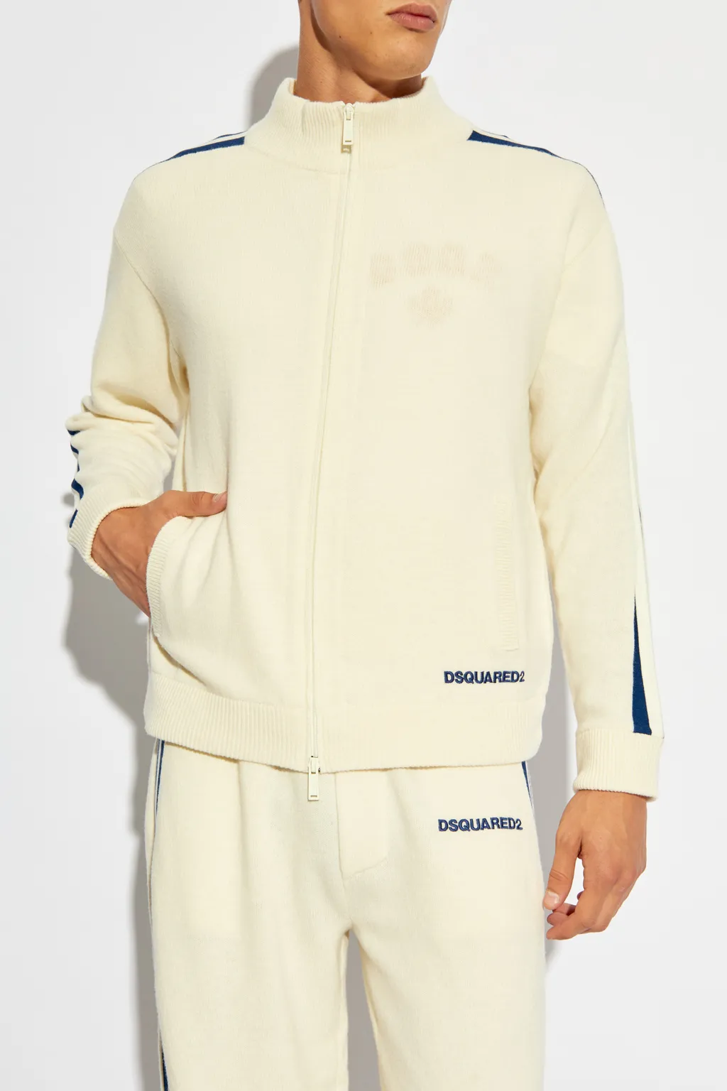 Zipped Knitted Pullover