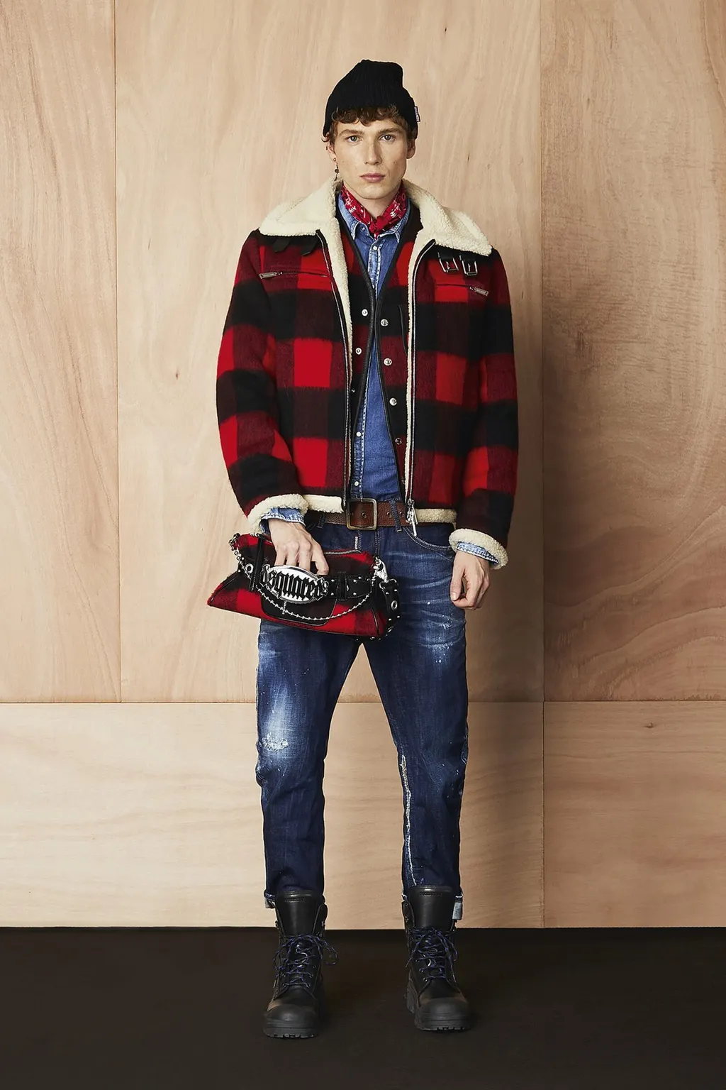 Checked Zip-Up Jacket