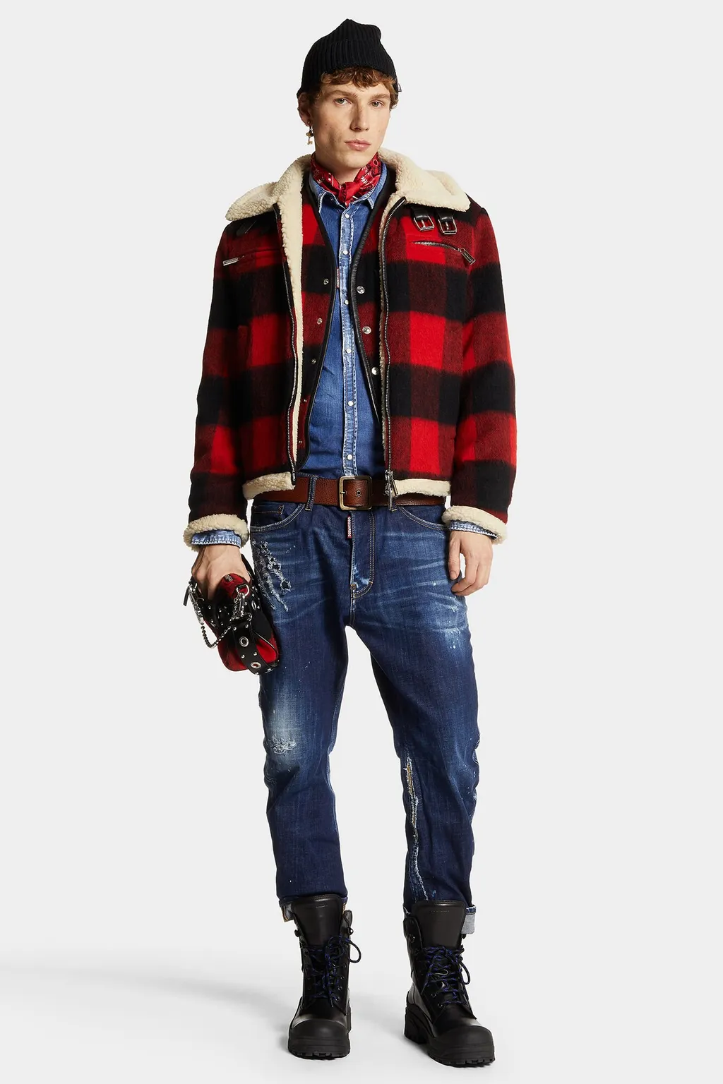 Checked Zip-Up Jacket