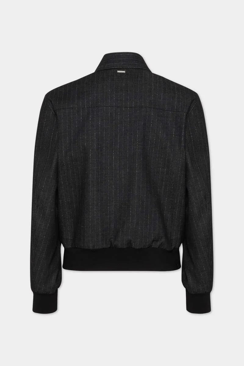 Denim Pinstripe Jacket