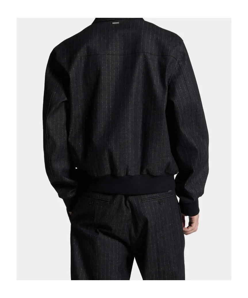 Denim Pinstripe Jacket