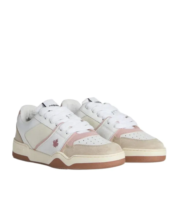 Spiker Panelled Lace-Up Sneakers