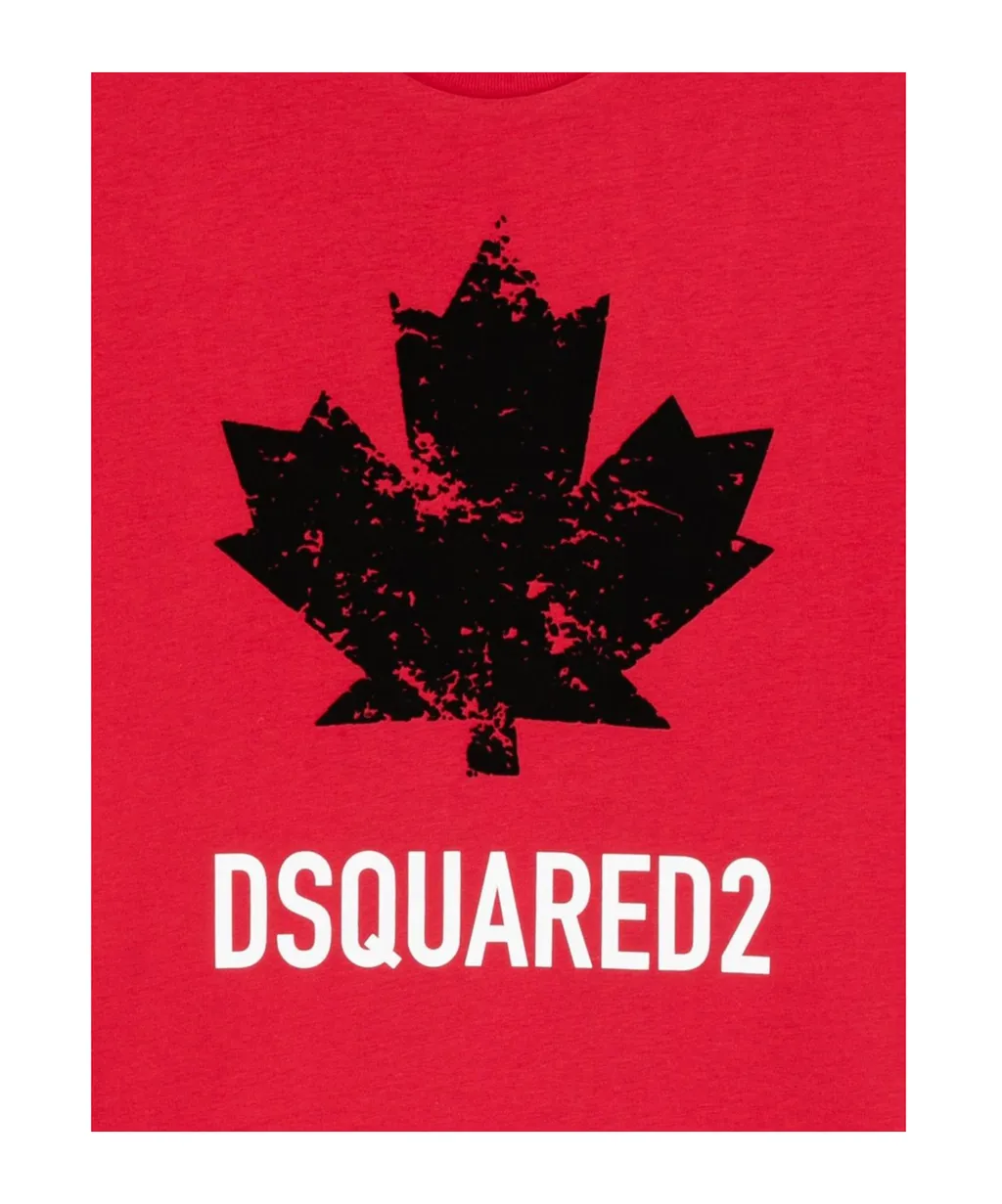 Maple Leaf-Print T-Shirt