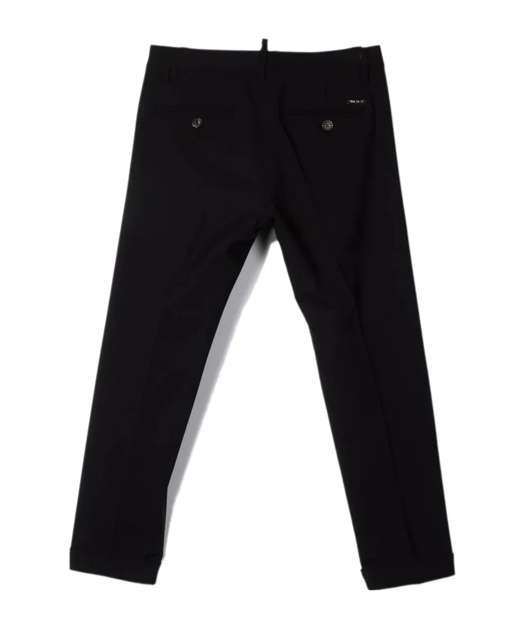 Elastic Waist Straight-Leg Pants