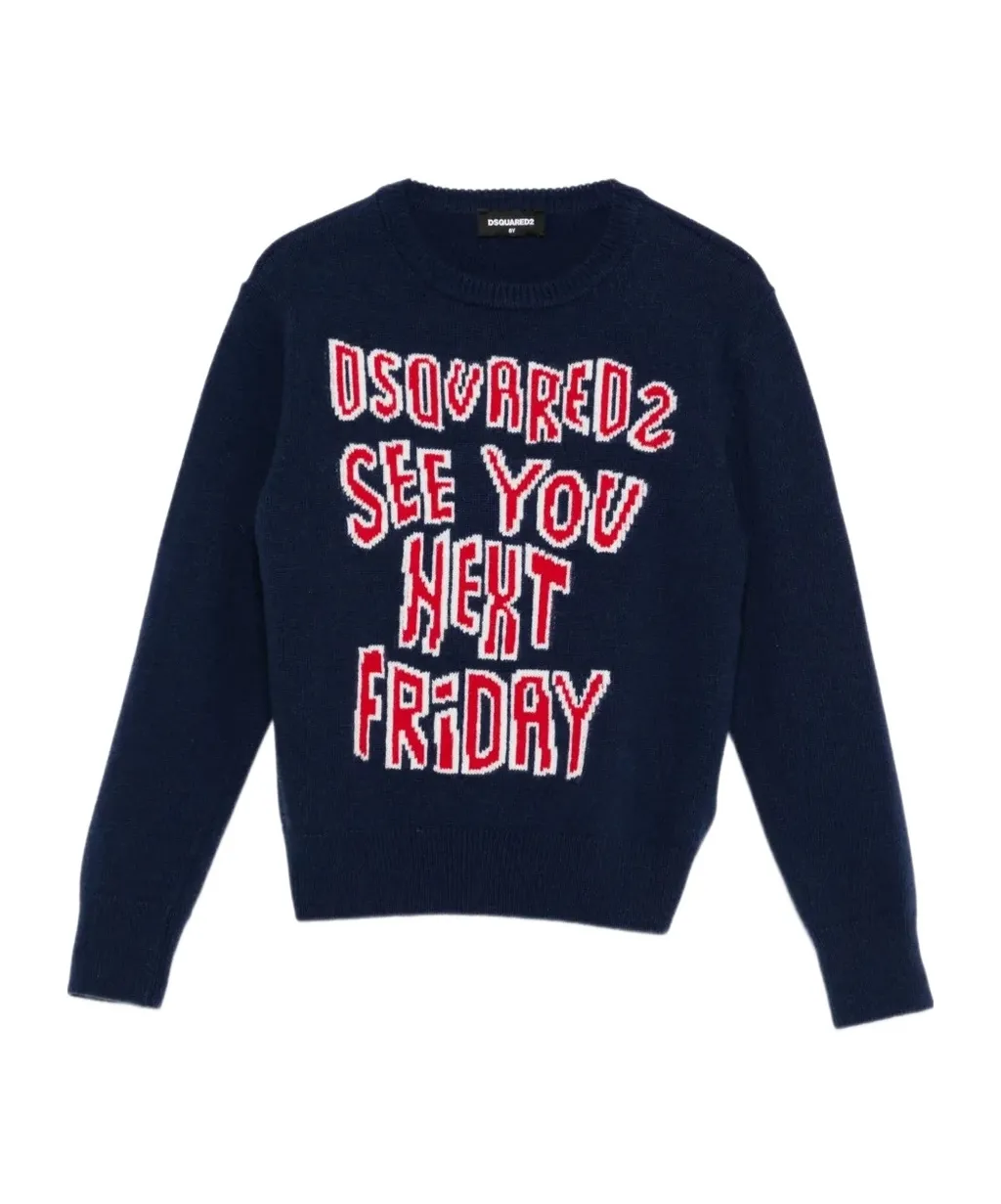 Intarsia-Logo Sweater