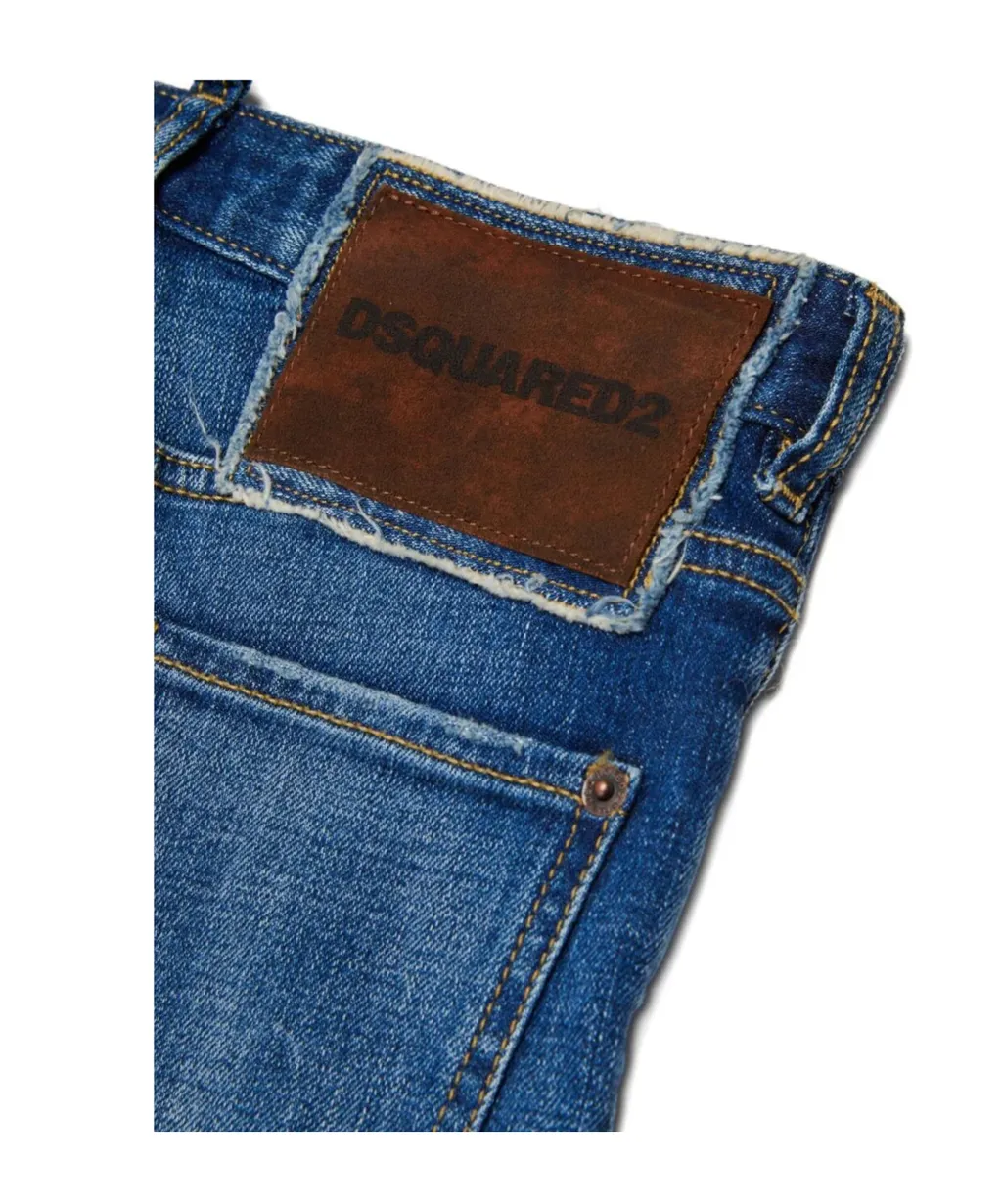 Kids Straight Leg Distressed Jeans