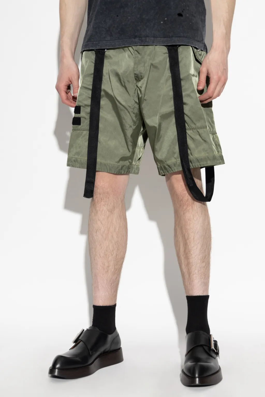 Strap-Detailed Cargo Shorts