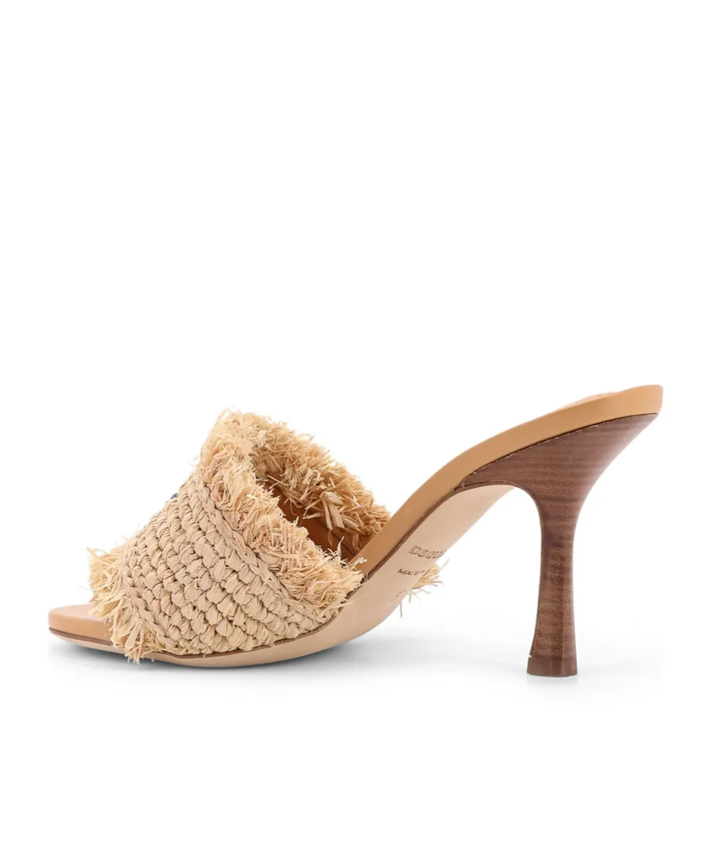 Logo Embroidered Heeled Sandals
