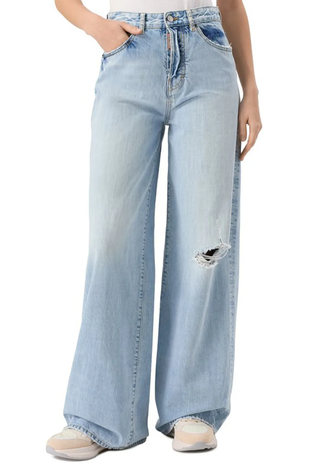 Ripped-Detail Jeans
