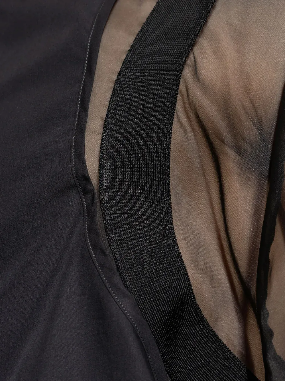 Sheer-Sleeved Buttoned Shirt