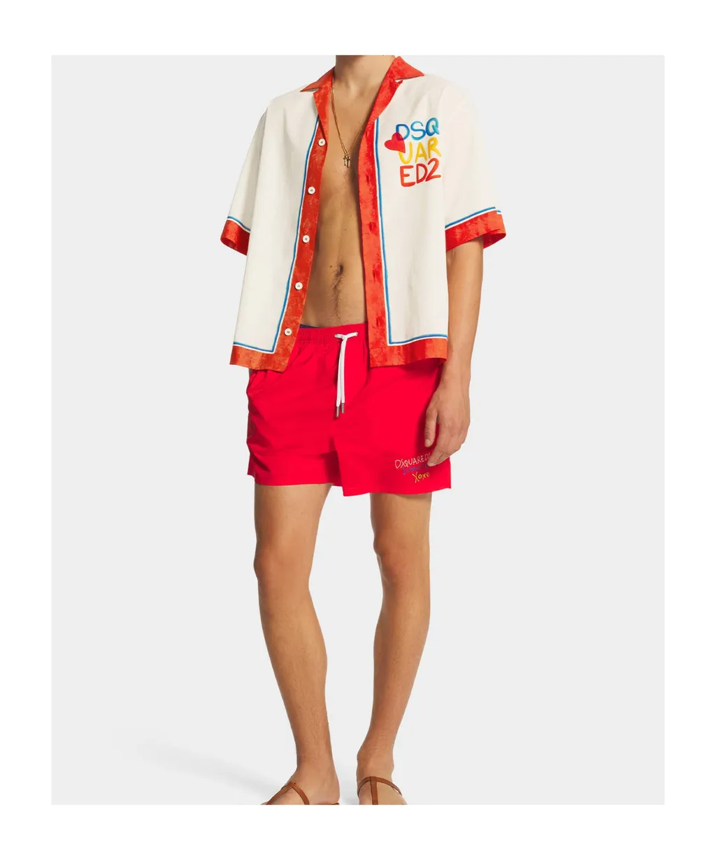 Summer Lovers Drop Shoulder Muslin Bowling Shirt