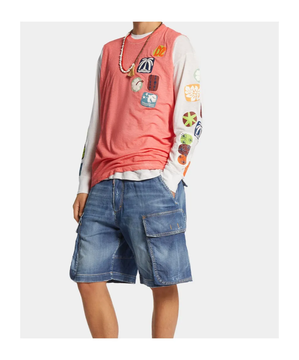 Summer Lovers Denim Loose Cargo Shorts