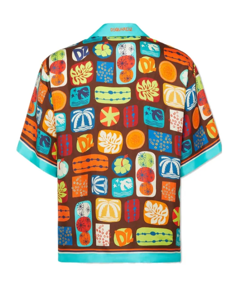 Summer Lovers Drop Shoulder Bowling Shirt