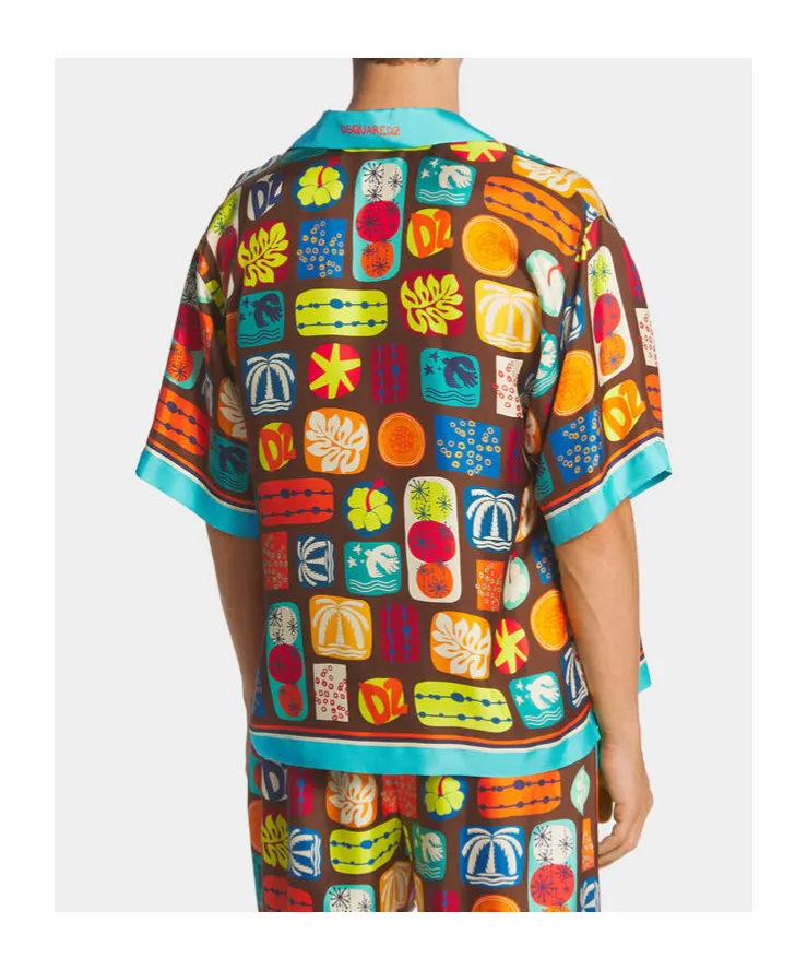Summer Lovers Drop Shoulder Bowling Shirt