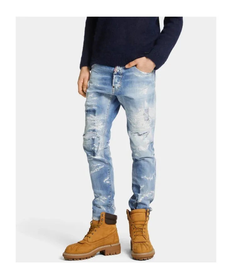 Light Ripped Wash Cool Guy Jeans