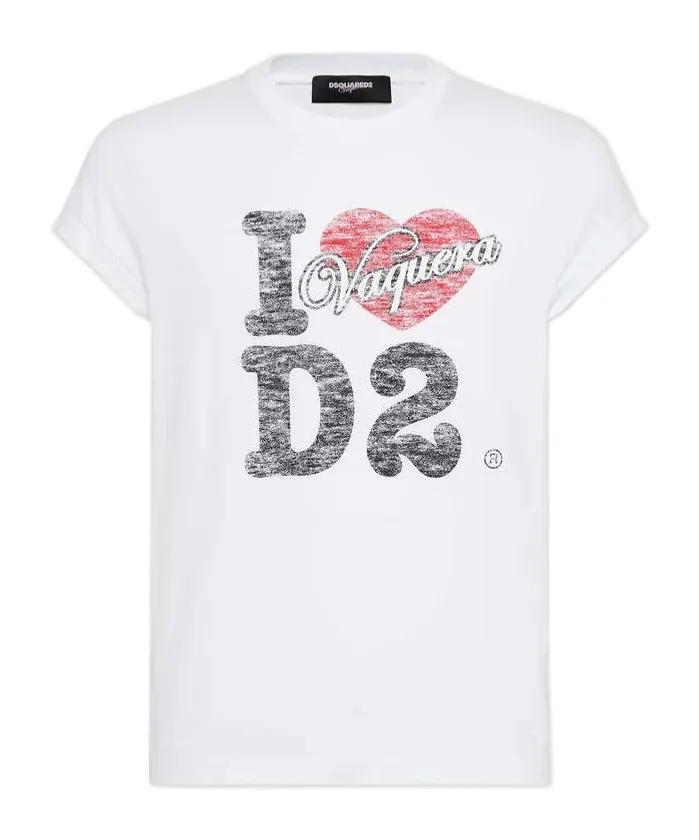 I Love D2 Crewneck T-Shirt