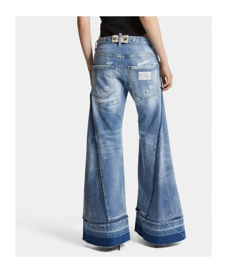 X Bettter Medium Mended Rips Wash Iced Mother Jeans