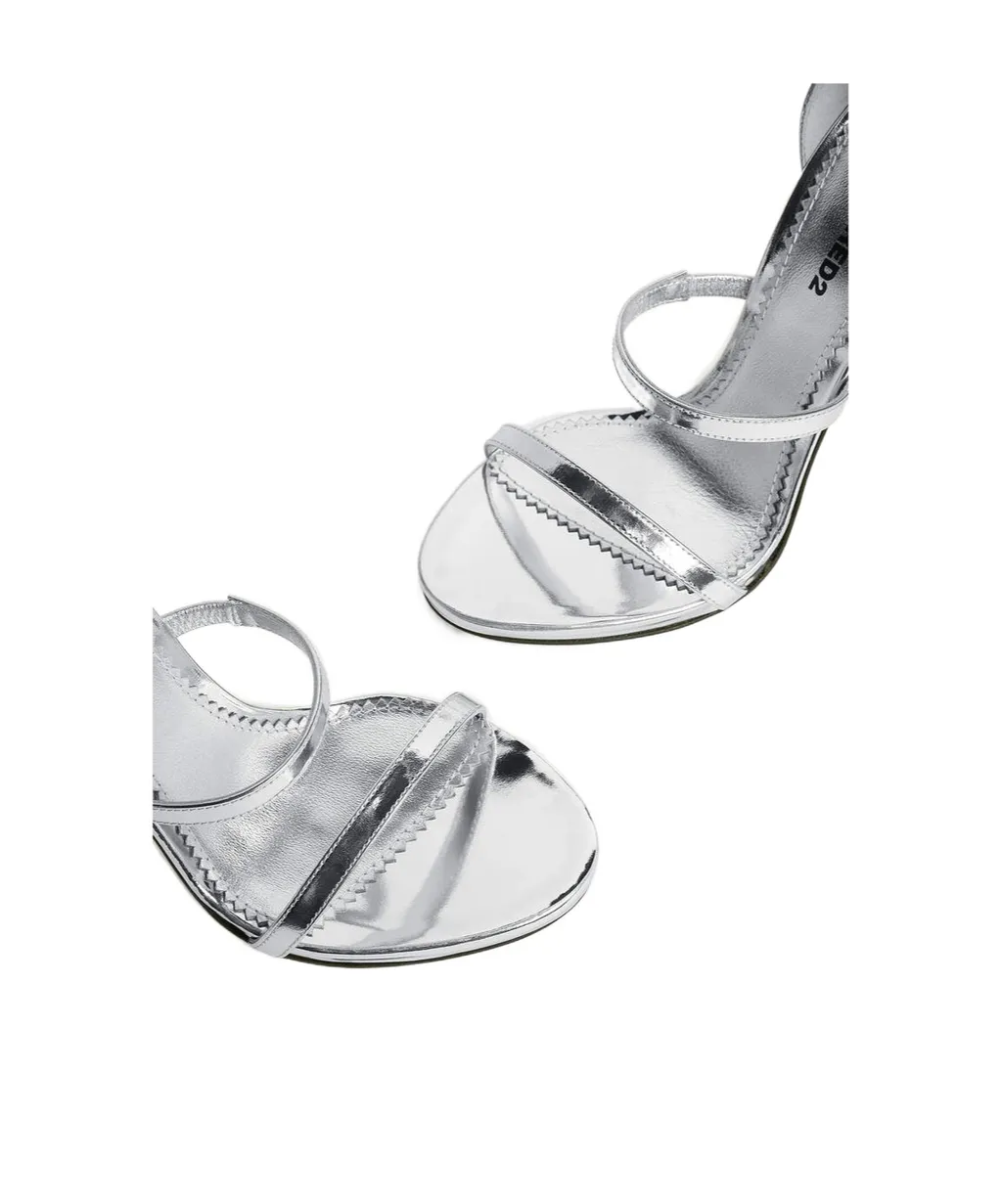 Round-Toe Heeled Sandals