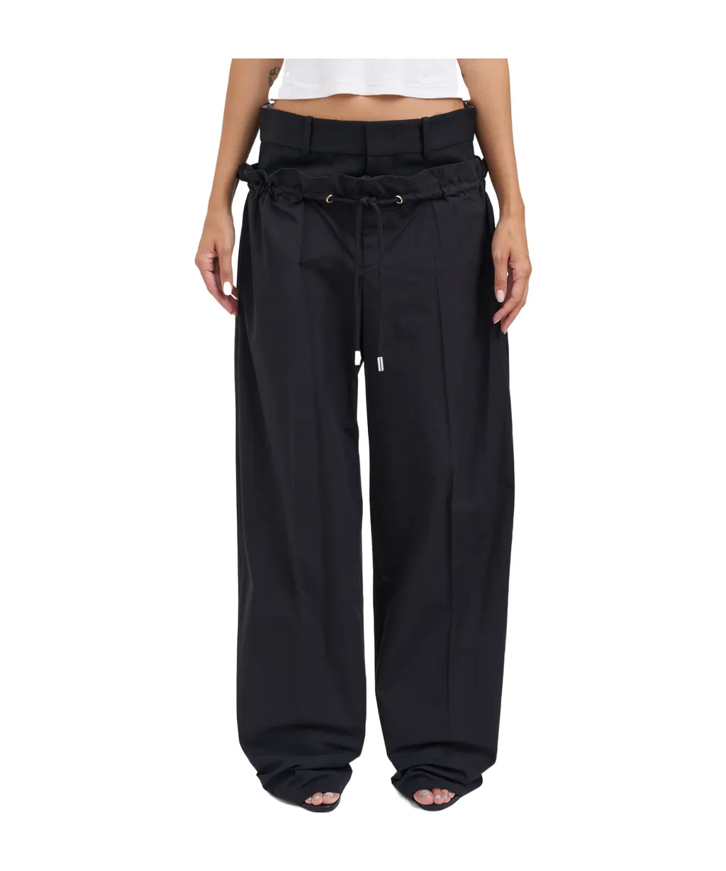 Dsquared2 Straight-Leg High Waist Drawstring Pants