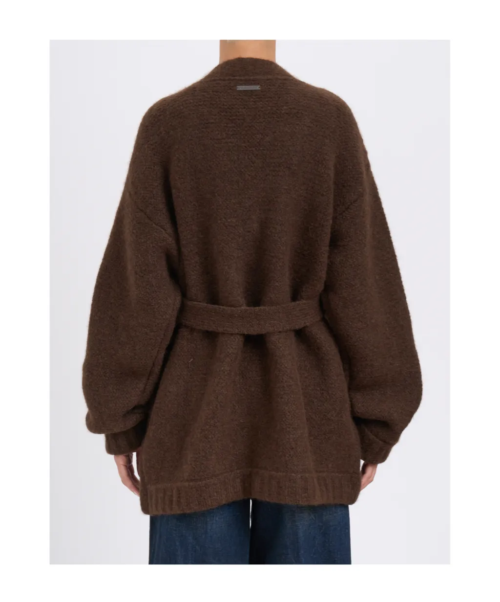 Belted V-Neck Cardigan