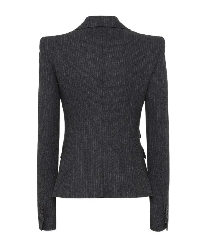 Pinstripe Pattern Blazer