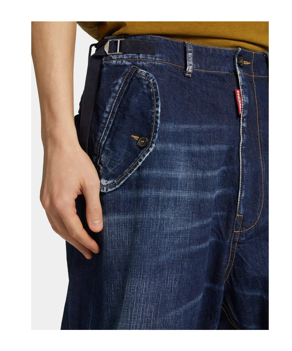 Be Cool Be Nice Utility Wide Denim Pants