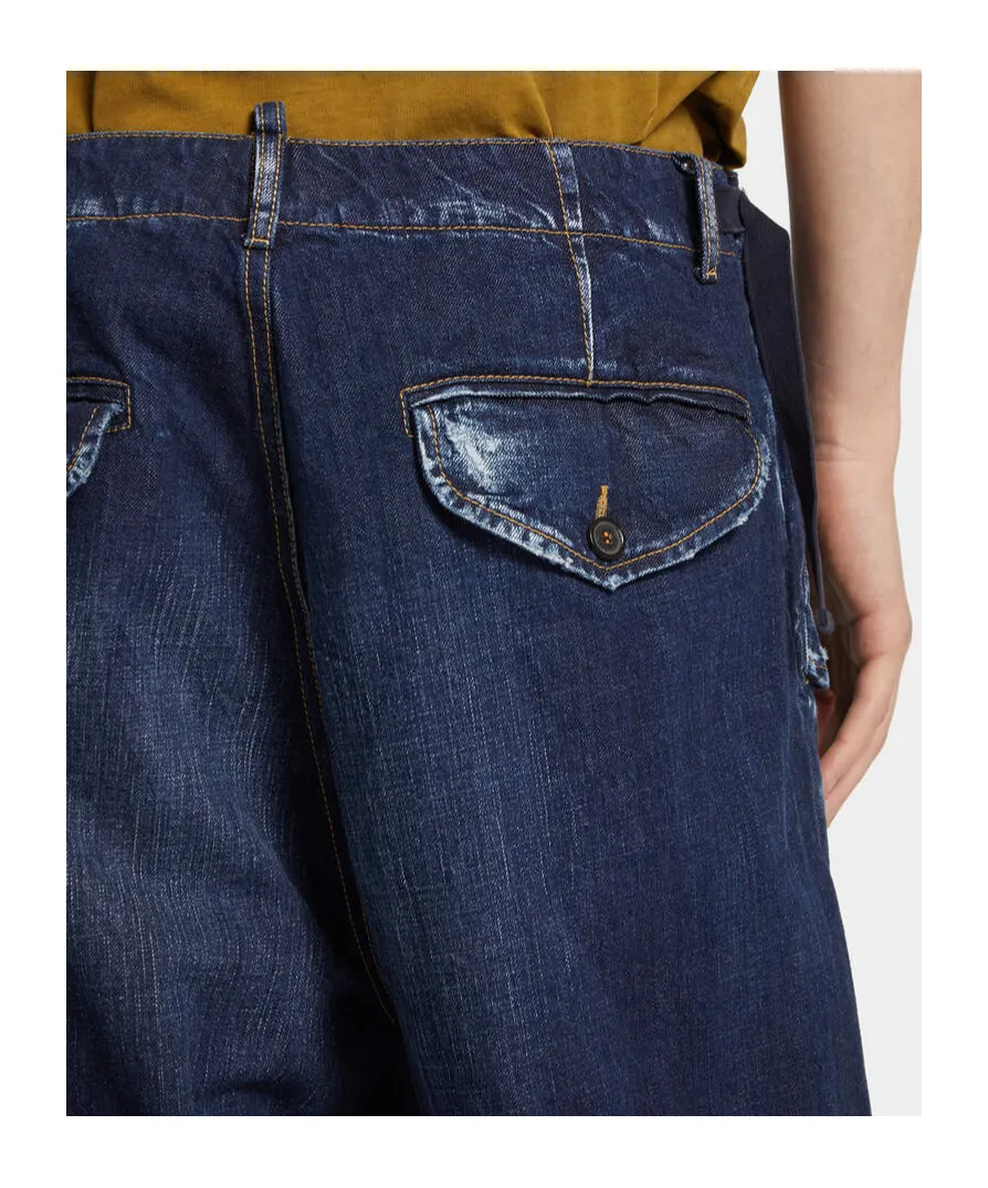 Be Cool Be Nice Utility Wide Denim Pants