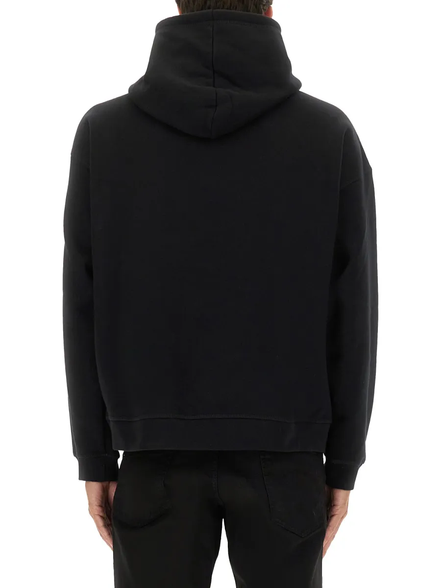 Graphic Printed Drawstring Hoodie