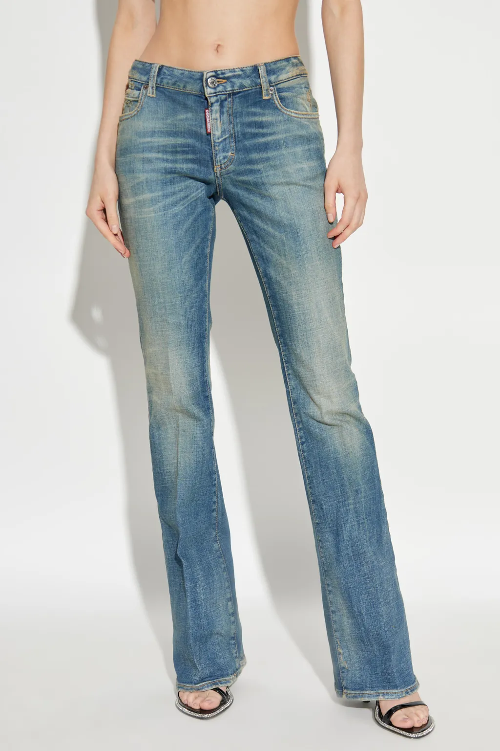 Medium Waist Flared Jeans