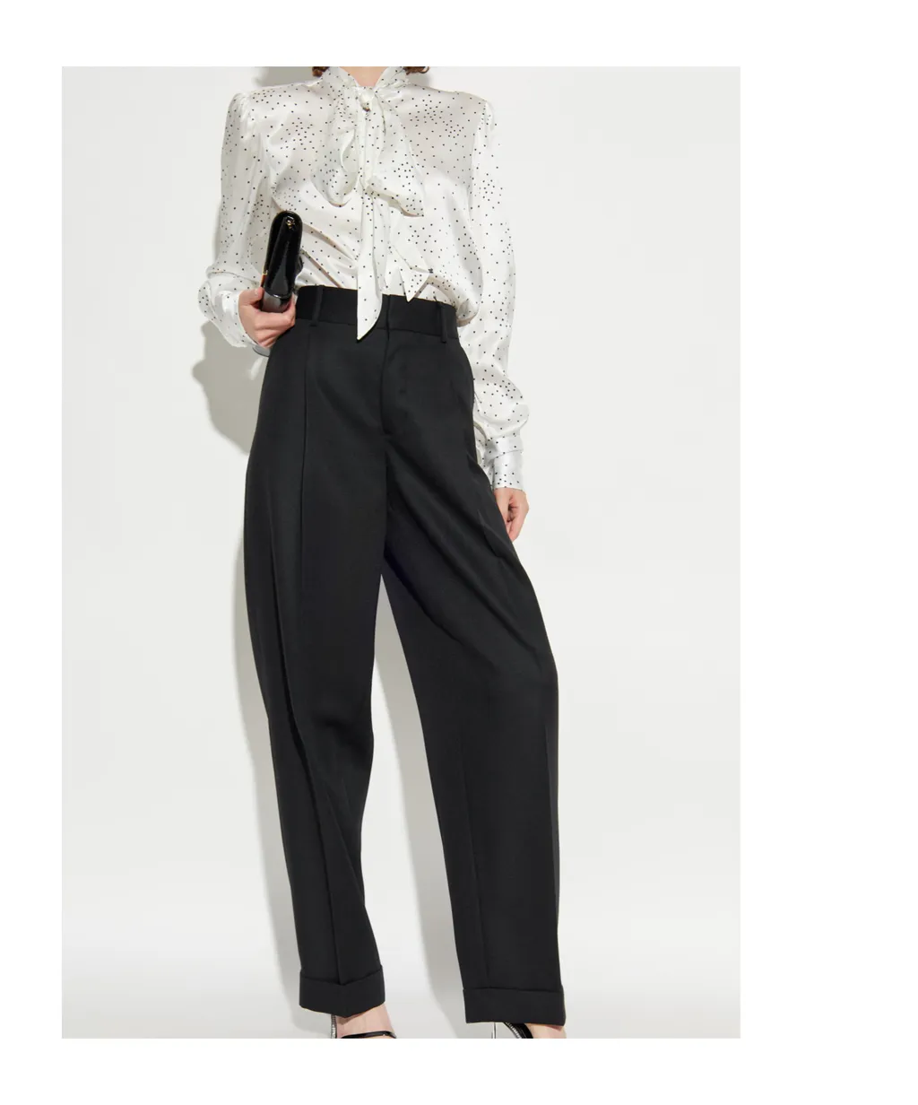 Tie Front Star Printed Satin Shirt