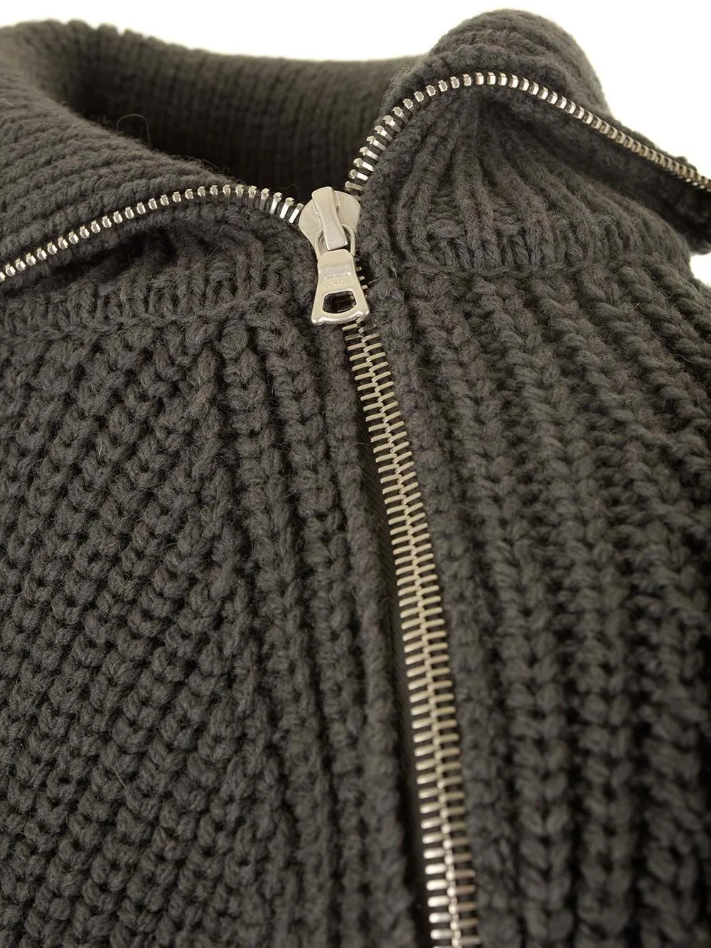 Zipped Wool Jumper