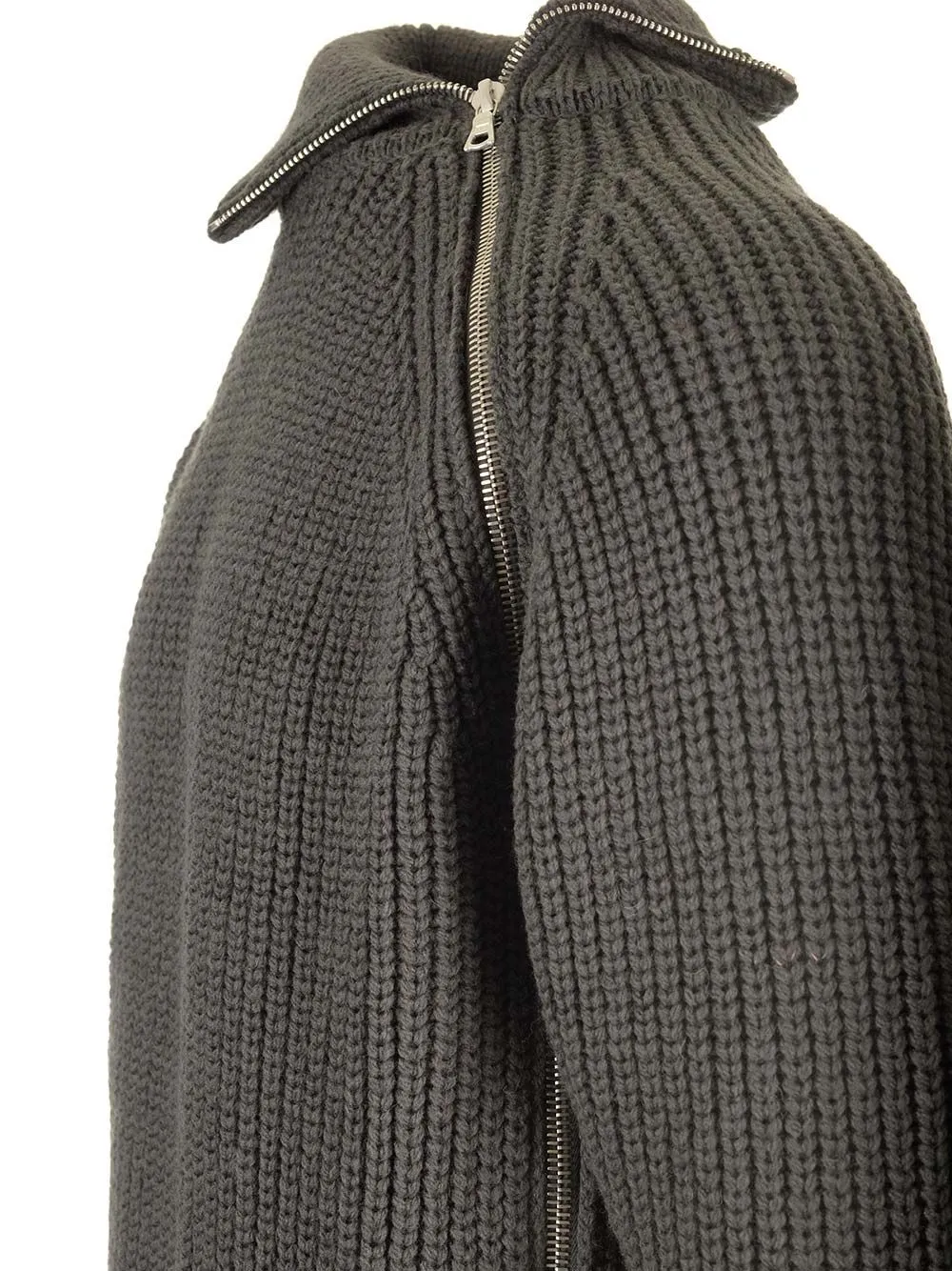 Zipped Wool Jumper