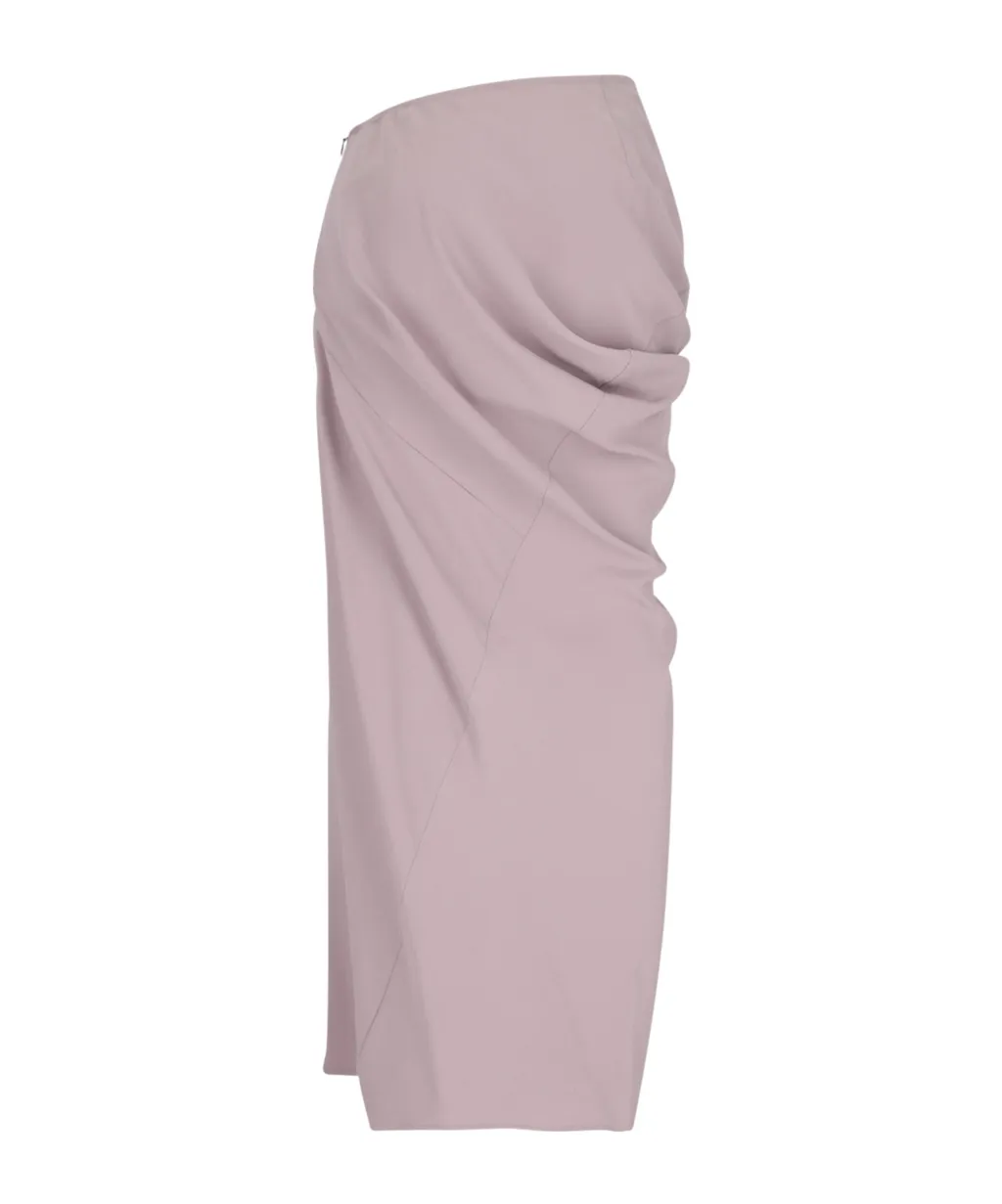 Ruched High-Low Waist Skirt