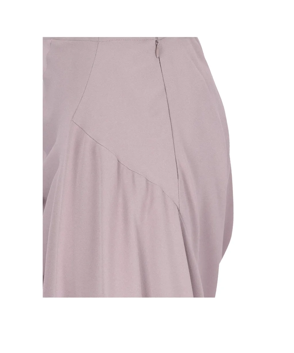 Ruched High-Low Waist Skirt