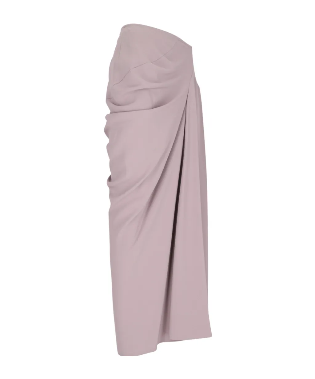 Ruched High-Low Waist Skirt